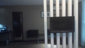 Desk, blackout drapes, free WiFi