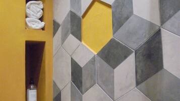 Habitación doble Deluxe, vista al mar | Baño