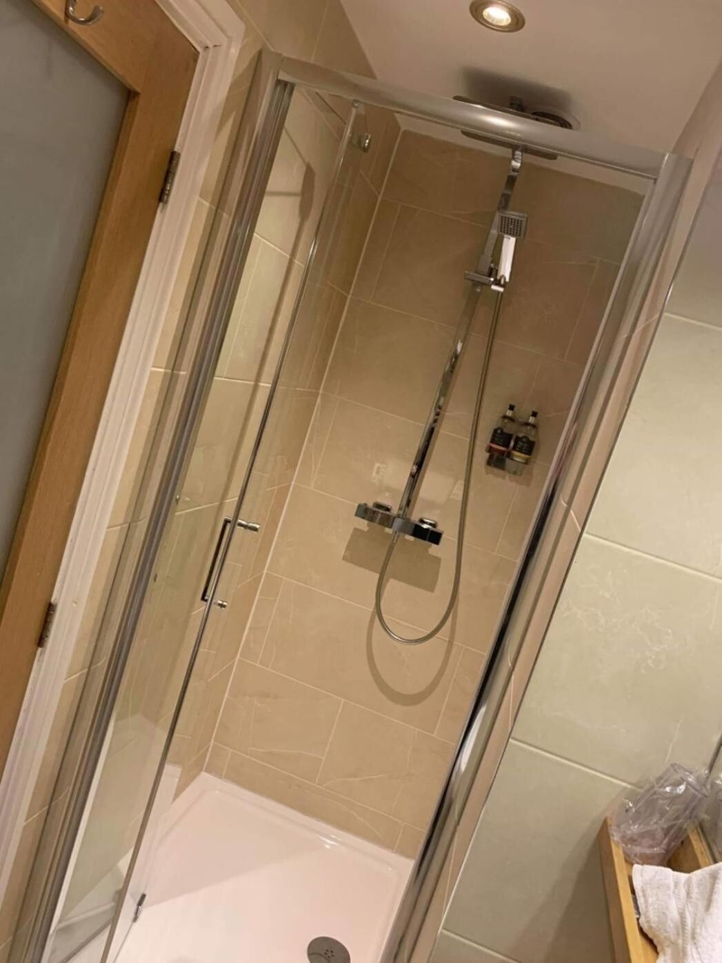 shower, free toiletries, hair dryer, bathrobes