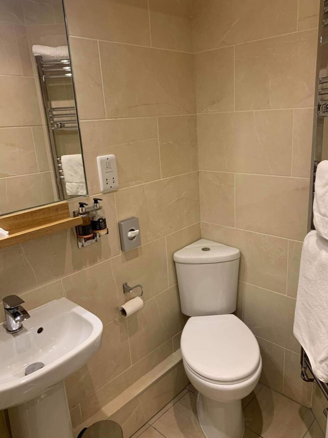 shower, free toiletries, hair dryer, bathrobes