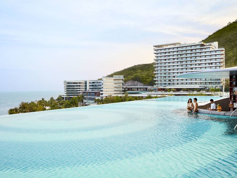 2 outdoor pools, open 9:00 AM to 10:00 PM, pool umbrellas, sun loungers