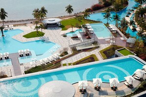2 outdoor pools, open 9:00 AM to 10:00 PM, pool umbrellas, sun loungers - The Shanhaitian Resort Sanya, Autograph Collection (Sanya)