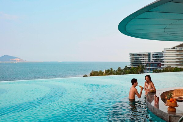 2 outdoor pools, open 9:00 AM to 10:00 PM, pool umbrellas, sun loungers - The Shanhaitian Resort Sanya, Autograph Collection (Sanya)