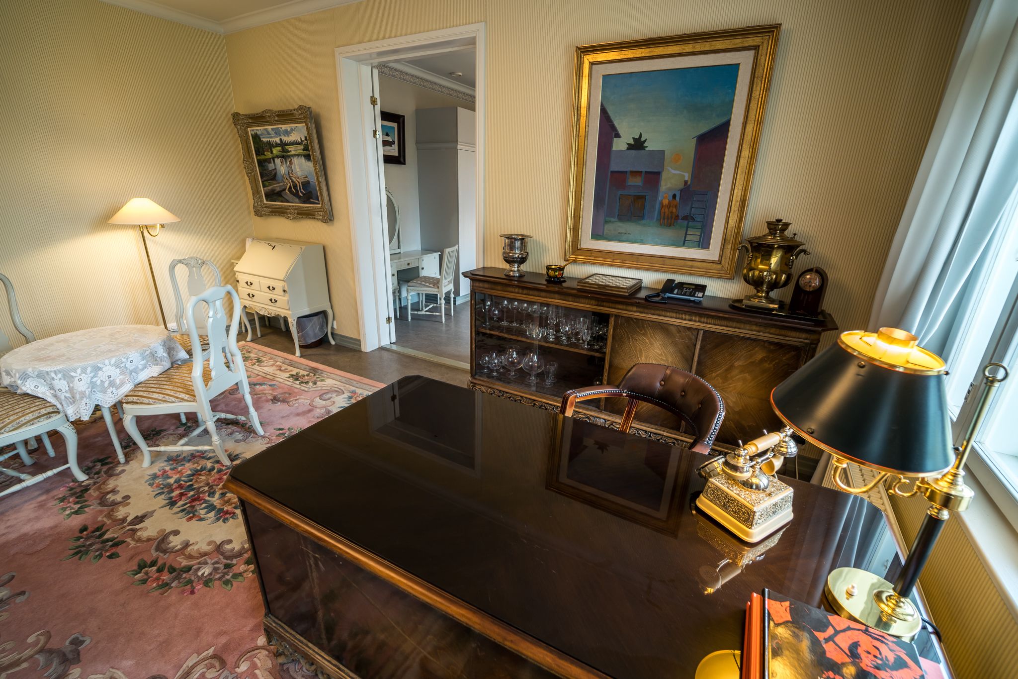 executive suite, 2 bedrooms, sauna (karolina suite in manor house) | 1 bedroom, desk, iron/ironing board, free wifi