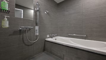 Standard Twin Room, Non Smoking | Bathroom | Separate tub and shower, free toiletries, hair dryer, slippers