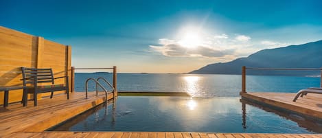 Romantic Room, Private Pool, Sea View | 1 bedroom, minibar, in-room safe, individually decorated