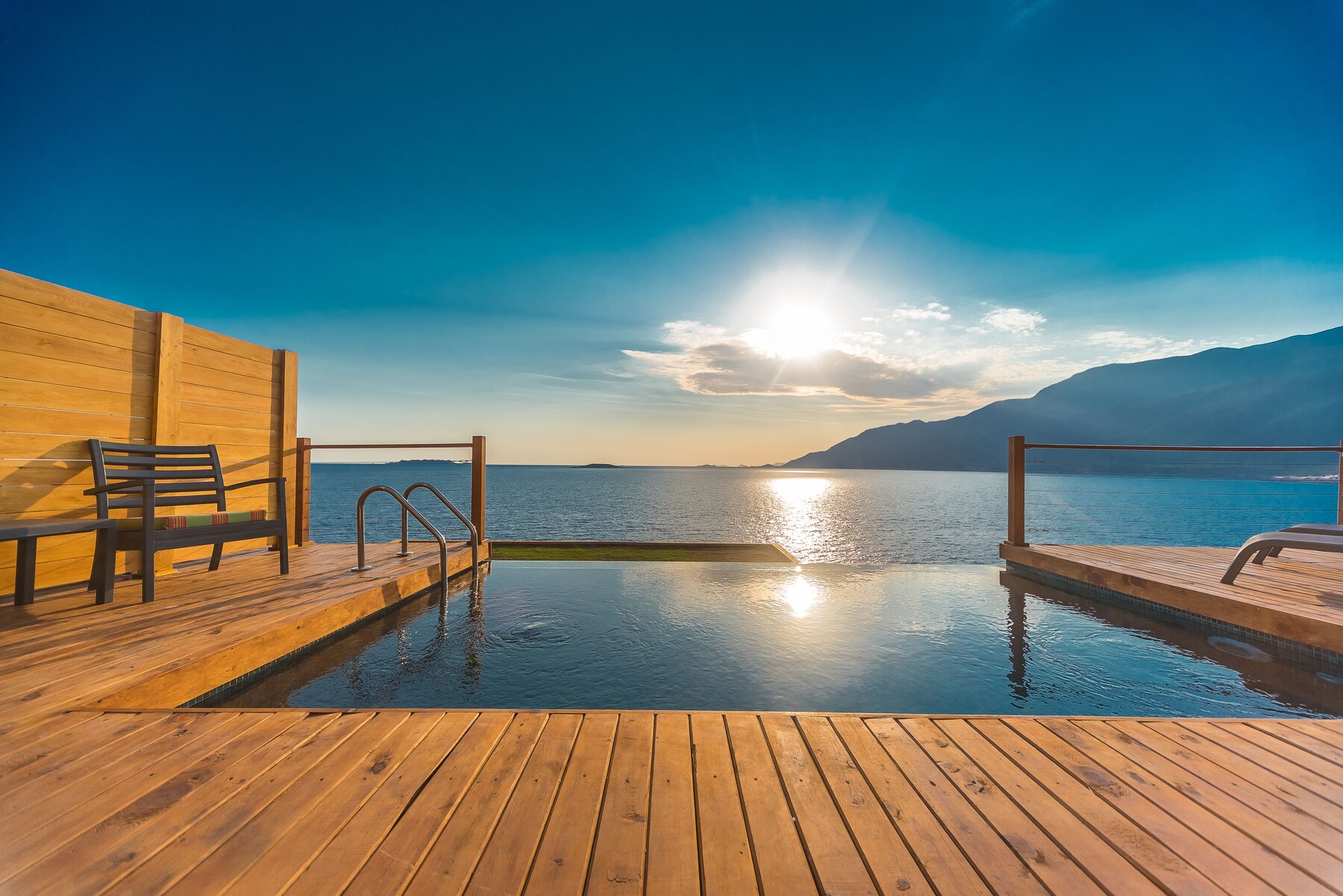 Romantic Room, Private Pool, Sea View | Minibar, in-room safe, iron/ironing board, WiFi (free)
