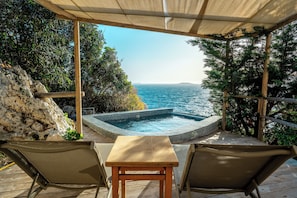 Honeymoon Room, Jetted Tub, Beachfront | Terrace/patio - Mandalina Luxury Suites (Kas)