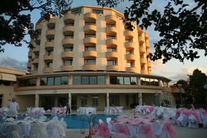 Outdoor banquet area