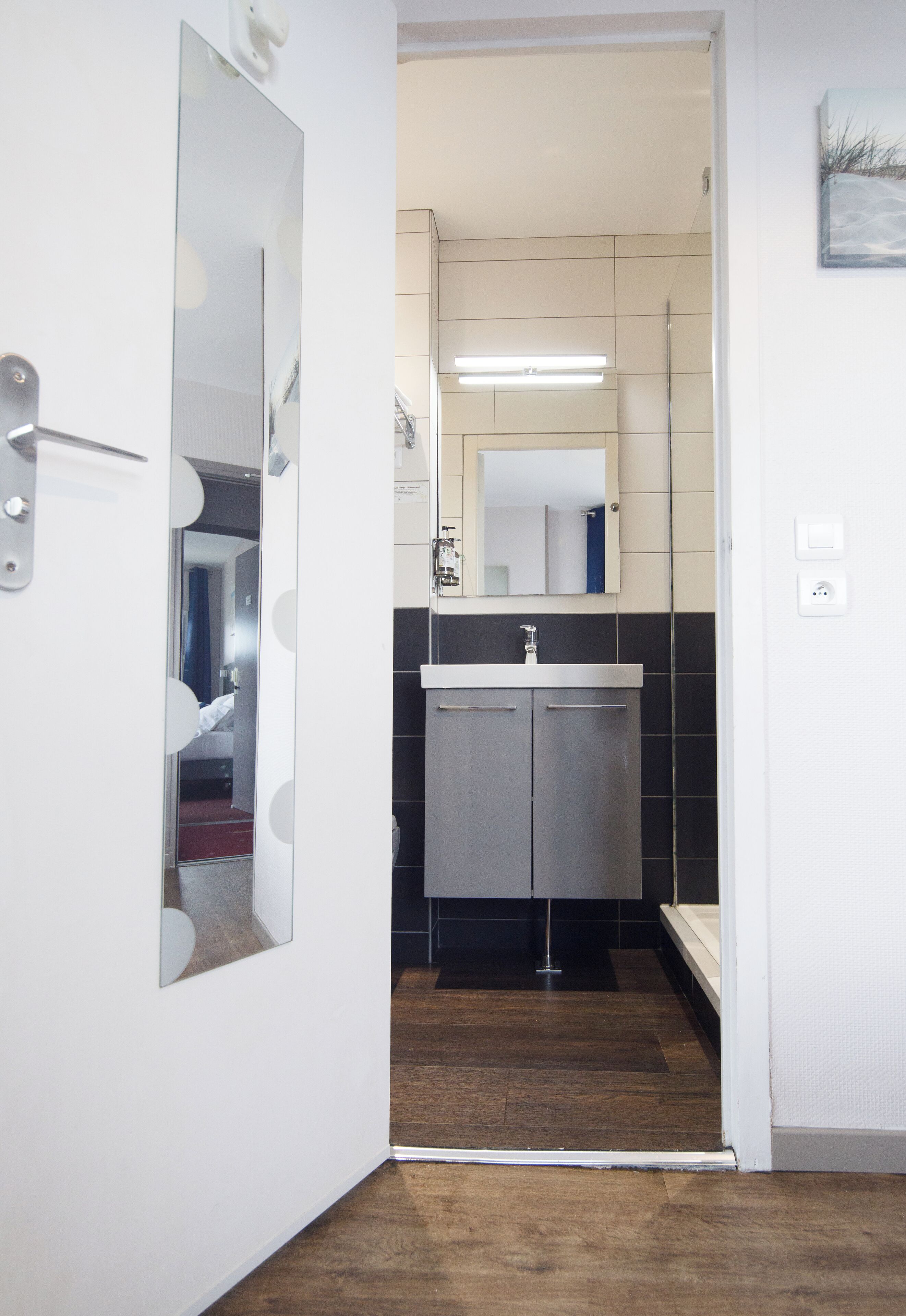 free toiletries, hair dryer, towels