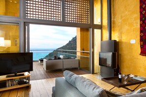 Luxury-Villa, 2 Schlafzimmer, eigener Pool | Wohnzimmer