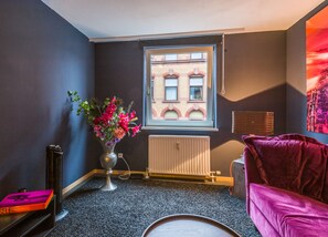 Luxury Apartment, 1 Bedroom, Kitchenette, City View | Living area | Flat-screen TV