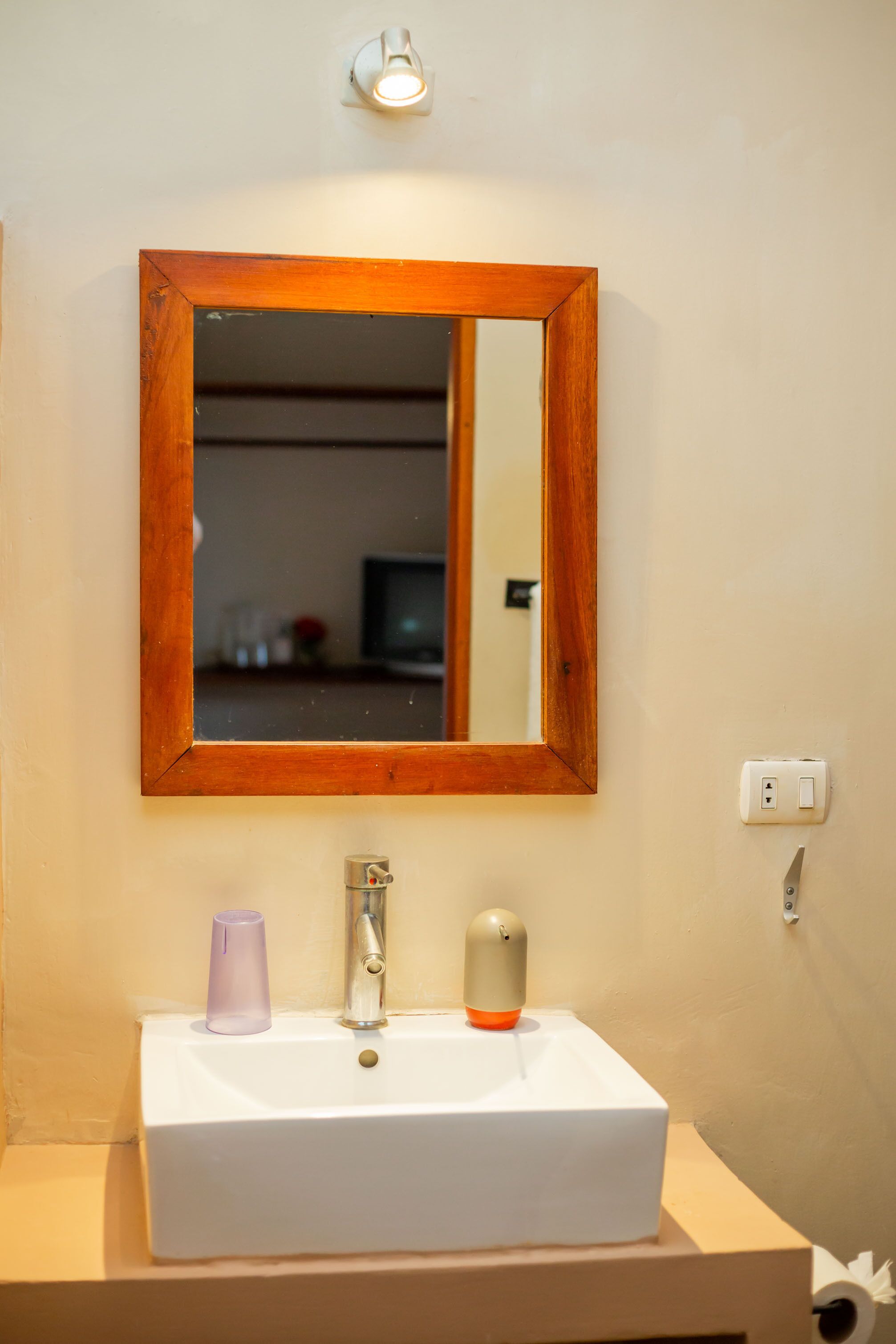 classic double or twin room, pool view | bathroom | rainfall showerhead, towels