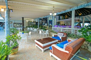 Outdoor banquet area