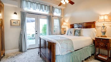 Blue Heron Suite | Egyptian cotton sheets, premium bedding, in-room safe