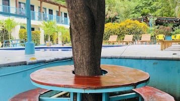 Outdoor banquet area