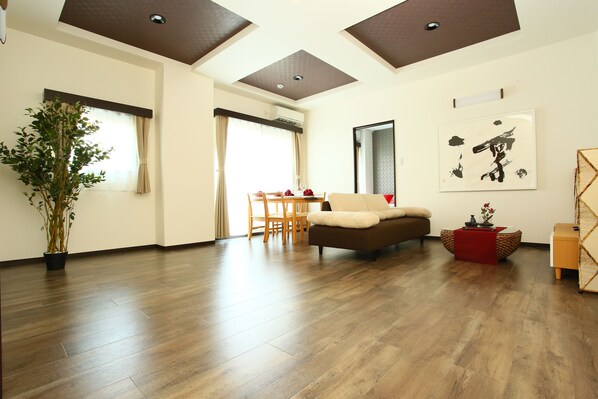 Deluxe Condo, Multiple Bedrooms | Living area | Flat-screen TV - Japaning Hotel Shichihonmatsu (Kyoto)