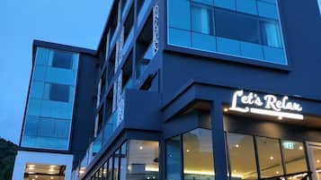 Front of property – evening/night