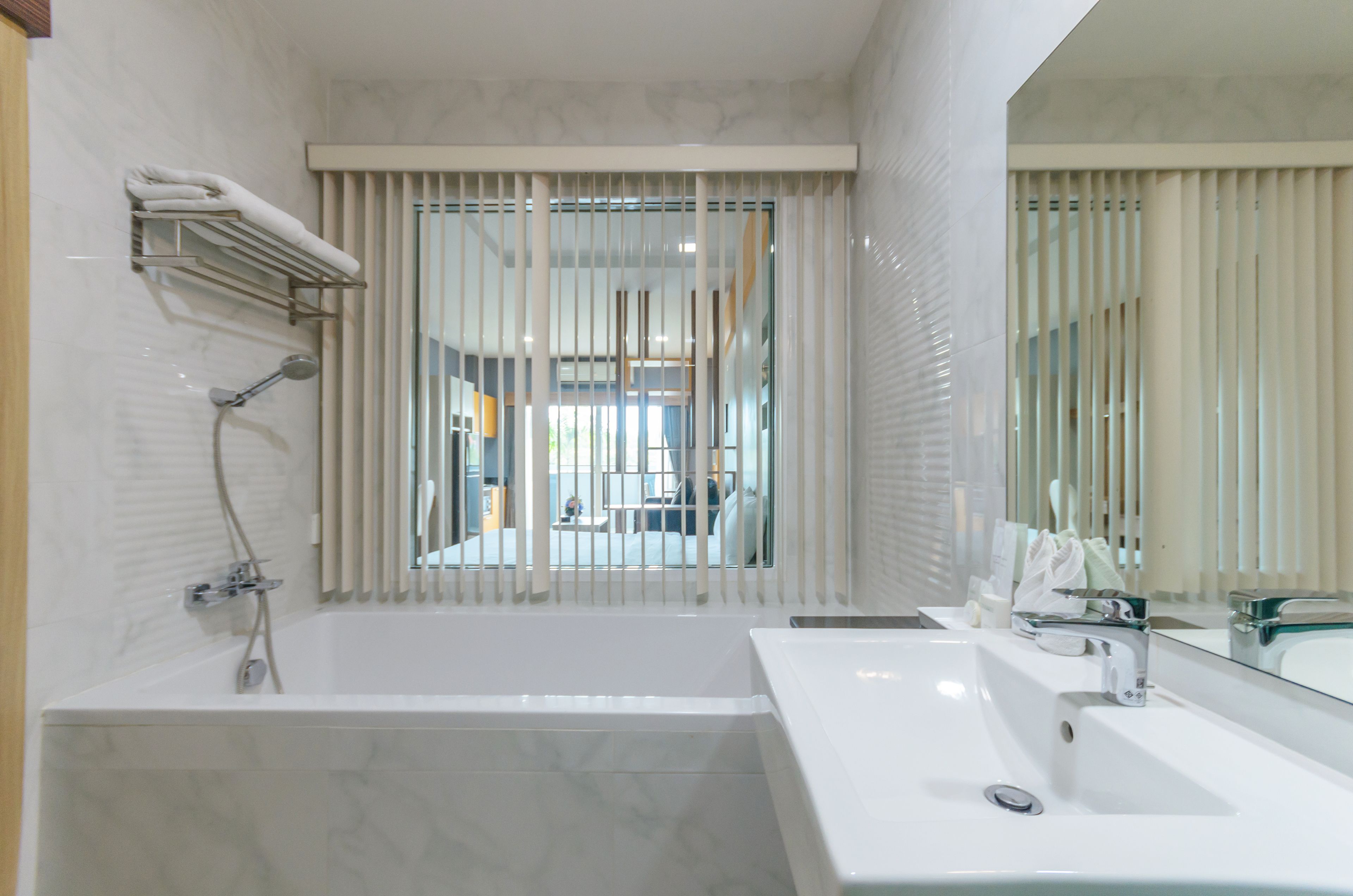 shower, free toiletries, hair dryer, bathrobes