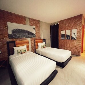 Twin Room  | Brankas, meja kerja, kedap suara, dan Wi-Fi gratis