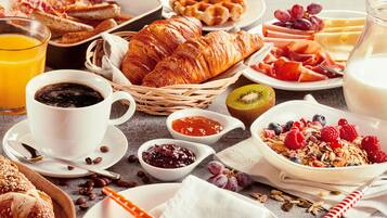 Daily buffet breakfast (EUR 15.00 per person)