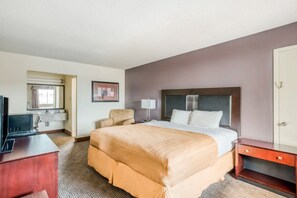 Escritorio, wifi gratis, ropa de cama