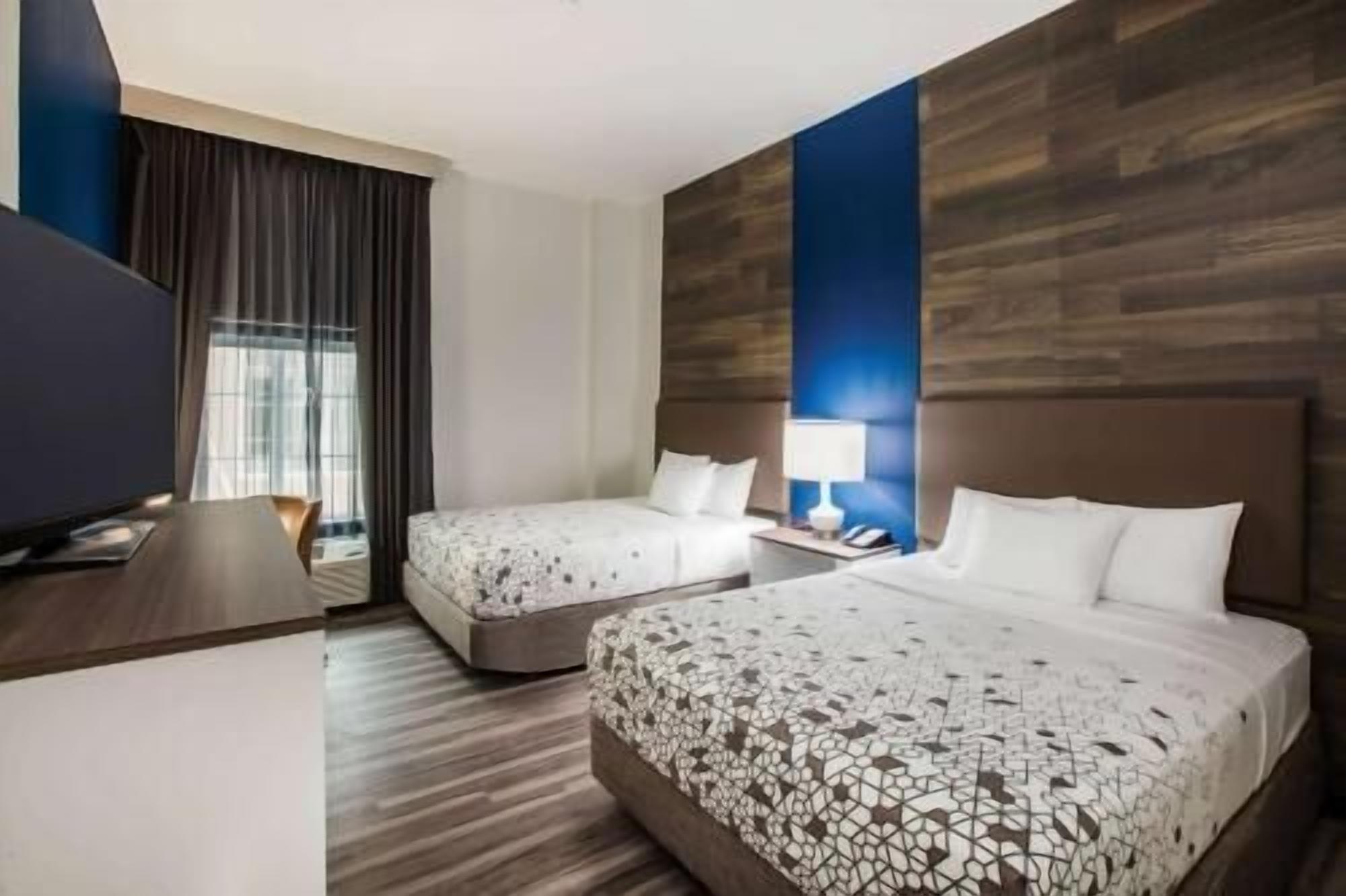 Pillowtop beds, desk, laptop workspace, iron/ironing board