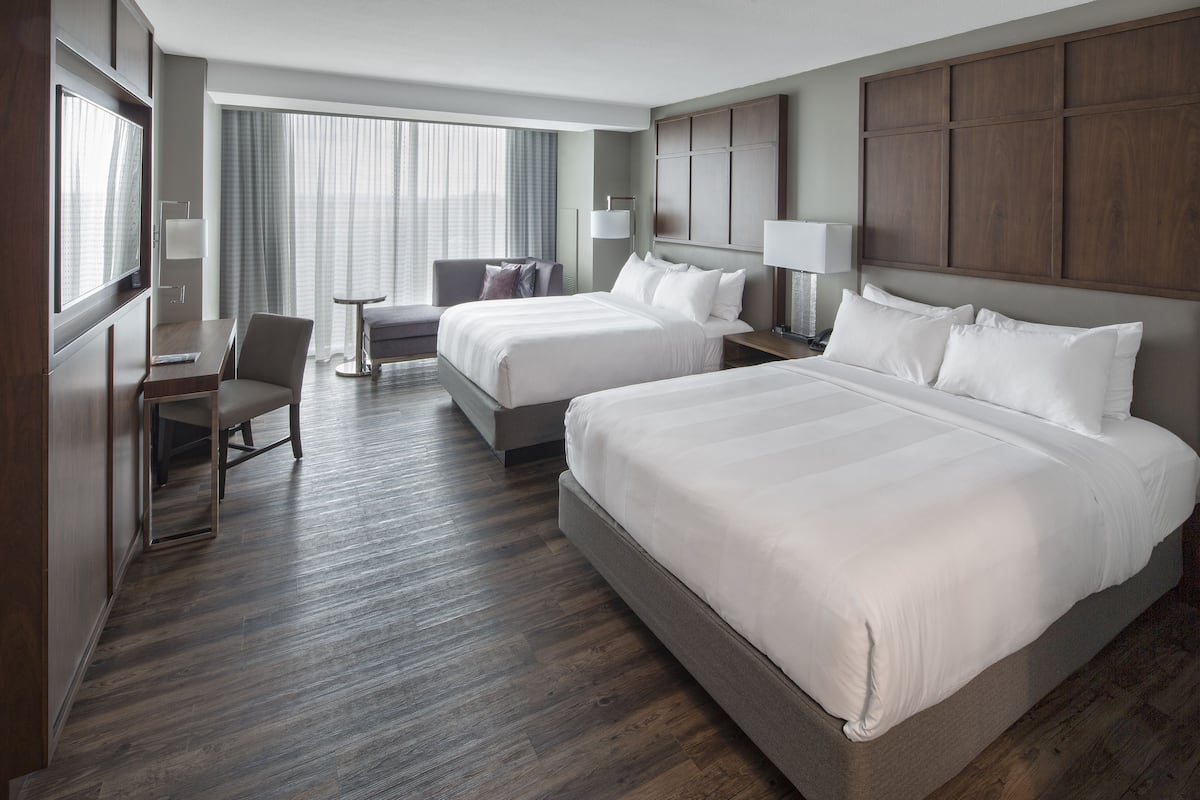 memory-foam beds, in-room safe, desk, blackout curtains