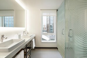 Suite, 1 King Bed (VIP) | Bathroom shower - YOTEL Boston (Boston)