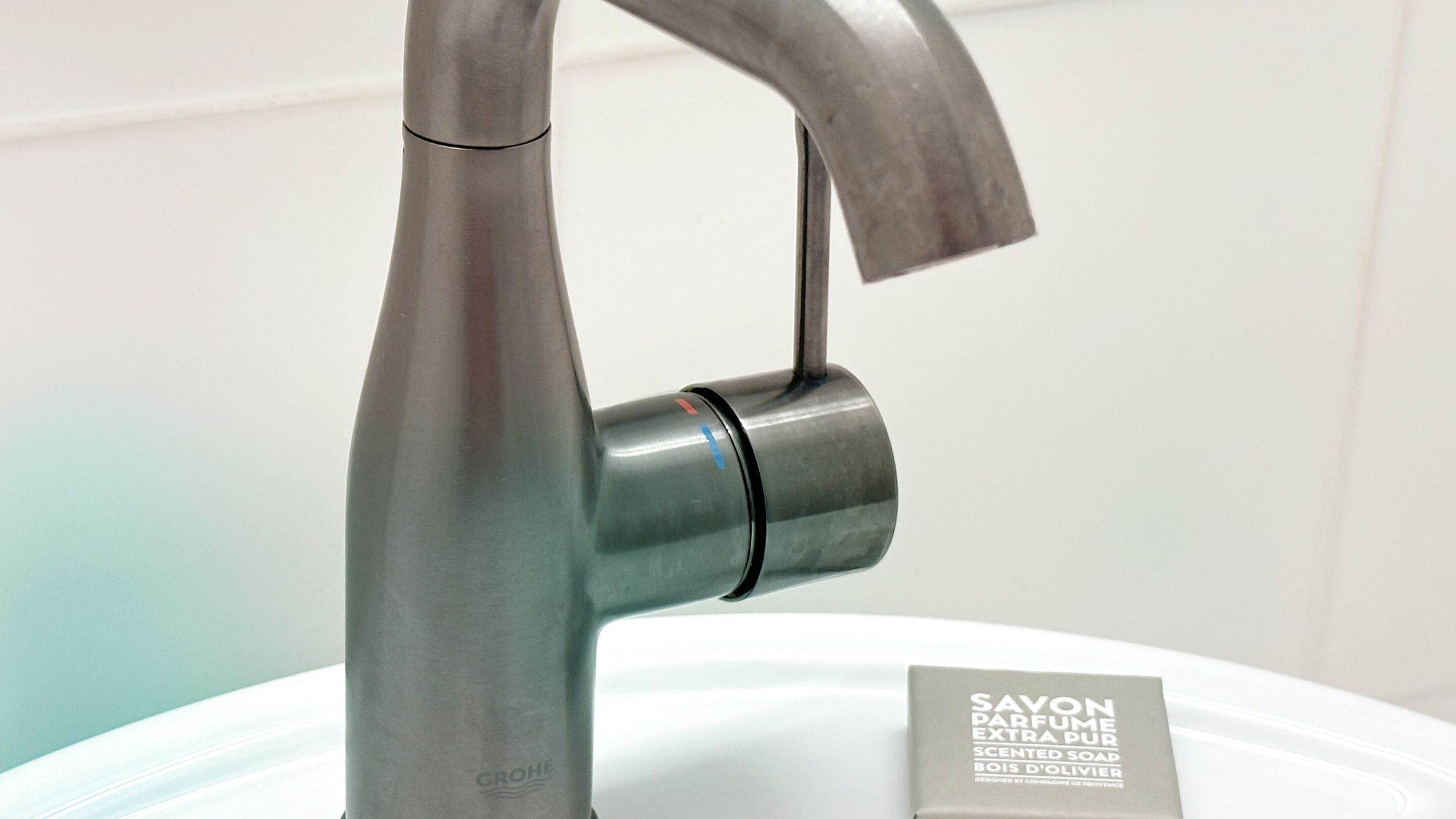 double room with balcony | bathroom | eco-friendly toiletries, hair dryer, towels, soap