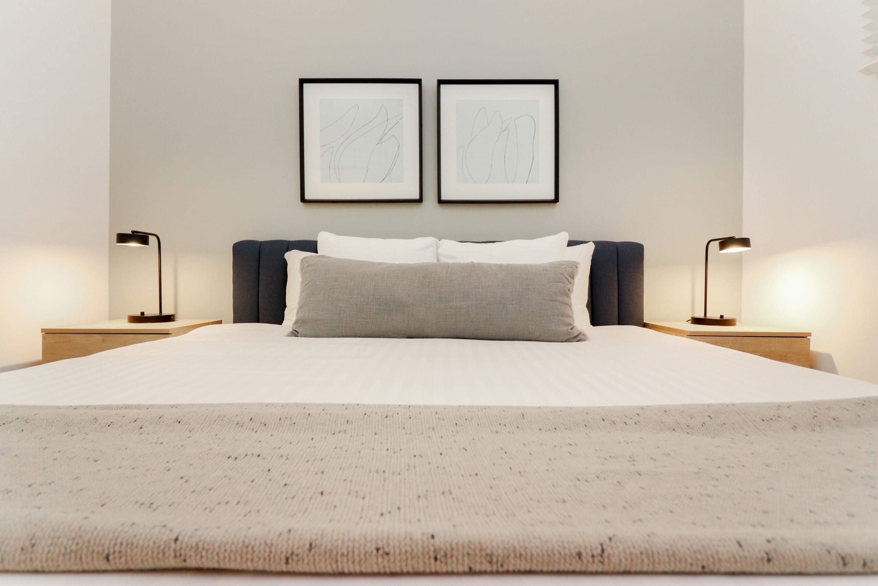 1 bedroom, premium bedding, individually decorated