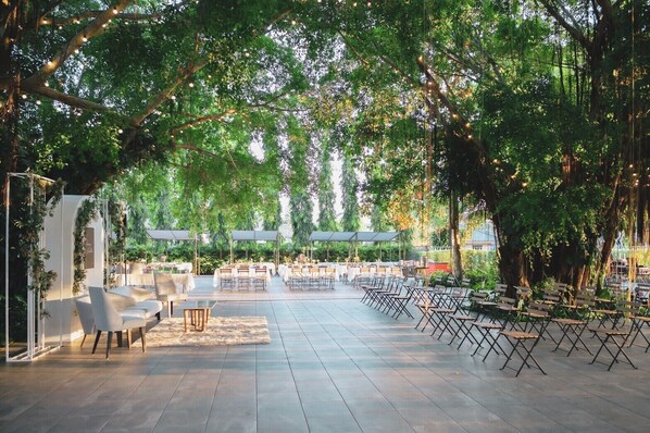 Outdoor wedding area