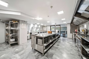 Fridge, microwave, coffee/tea maker, electric kettle