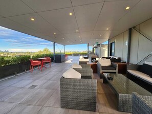 숙박 시설에서 보는 시내 전망