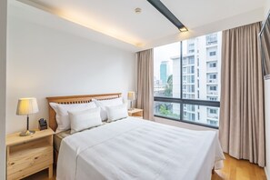 Standaard appartement, 1 slaapkamer | 1 slaapkamer, verduisterende gordijnen, gratis wifi, beddengoed