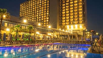 Outdoor pool, open 7:00 AM to 6:30 PM, pool umbrellas, sun loungers