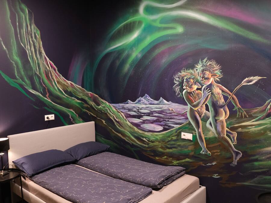 Quarto triplo básico, banheiro compartilhado | Roupas de cama antialérgicas, individualmente decorados