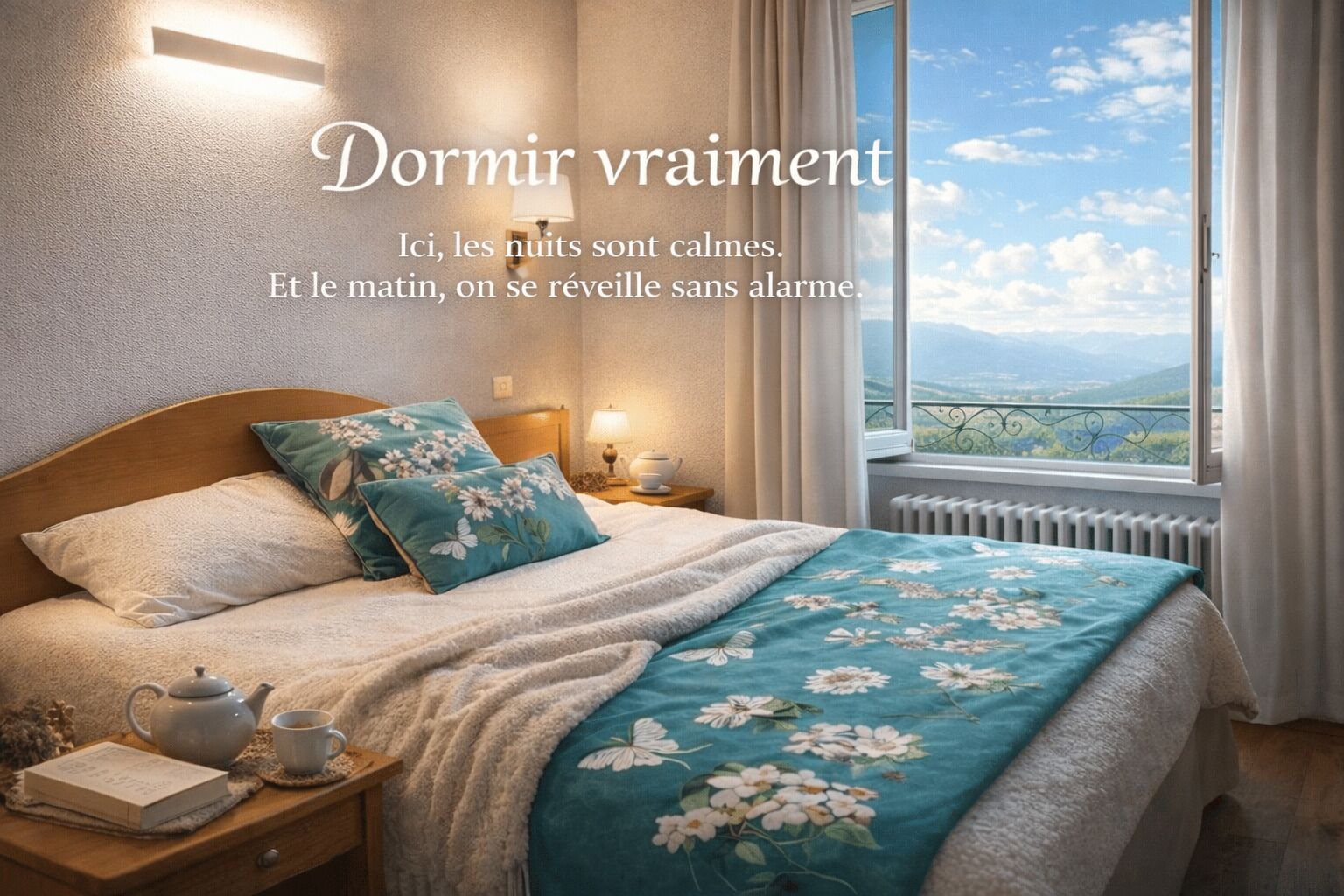 Dobbeltrom – comfort | Individuelt dekorert, skrivebord, skrivebord for bærbar PC og lydisolert