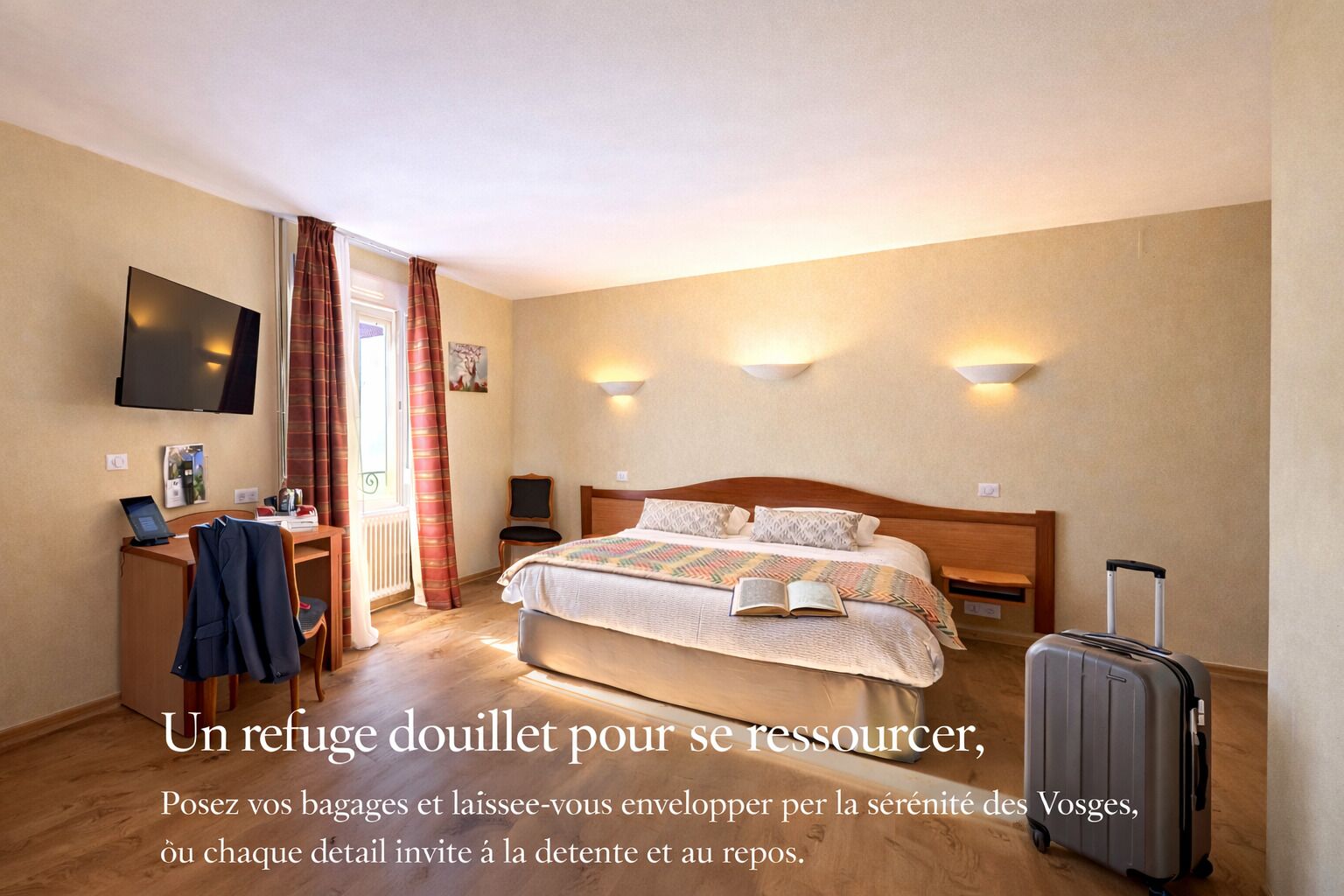 Individuelt dekorert, individuelt innredet og skrivebord