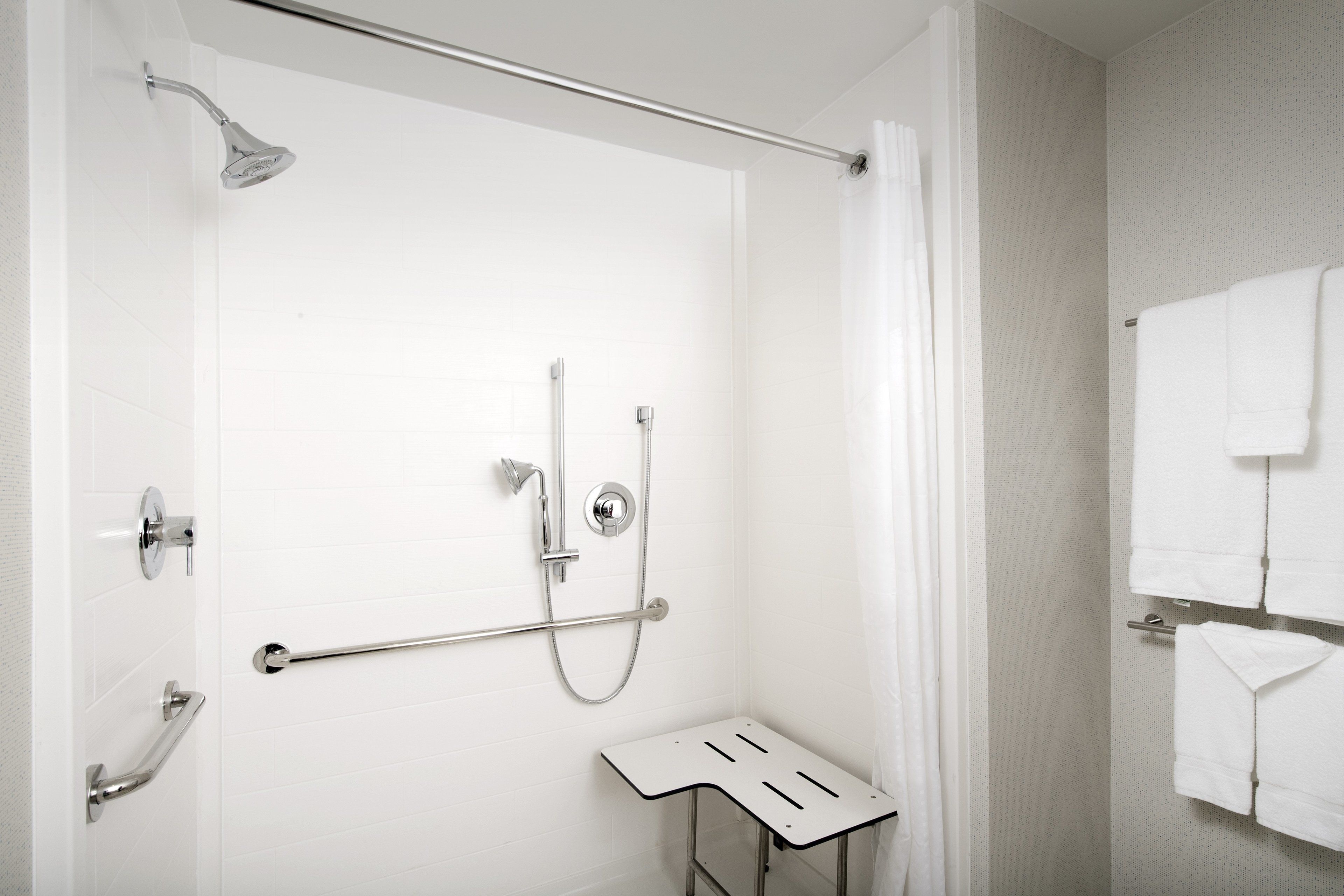 free toiletries, hair dryer, towels