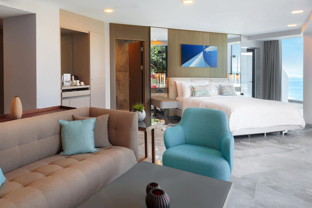 Grand Suite, 2 Bedrooms, Non Smoking, Sea View (Balcony) | Pool | Indoor pool, outdoor pool, open 10:00 AM to 5:00 PM, pool umbrellas