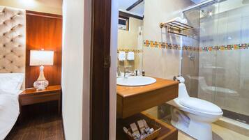 Free toiletries, hair dryer, towels