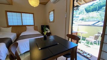 Japanese Style Twin bed Room 2F Annex Building - Yufudake View (with shower room), Non Smoking | In-room safe, desk, laptop workspace, individually decorated