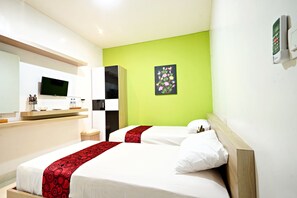Kamar Twin Deluks | Brankas, Wi-Fi gratis, dan seprai linen