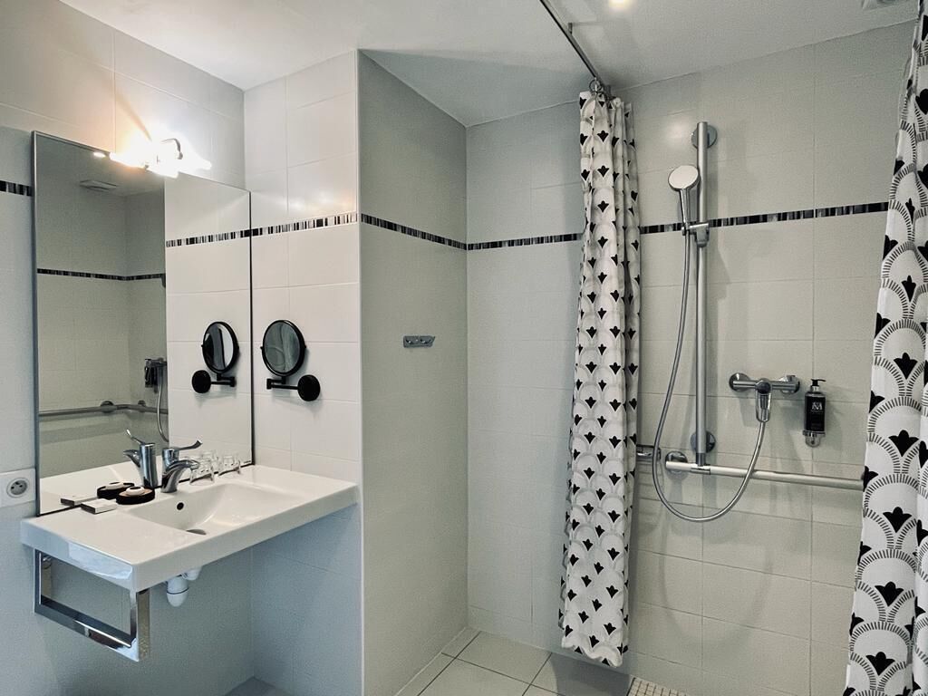 superior double room, garden area | bathroom | free toiletries, hair dryer, towels