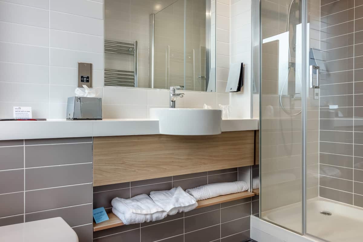 1 bedroom, desk, blackout curtains, iron/ironing board