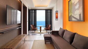 Premium bedding, down comforters, minibar, in-room safe