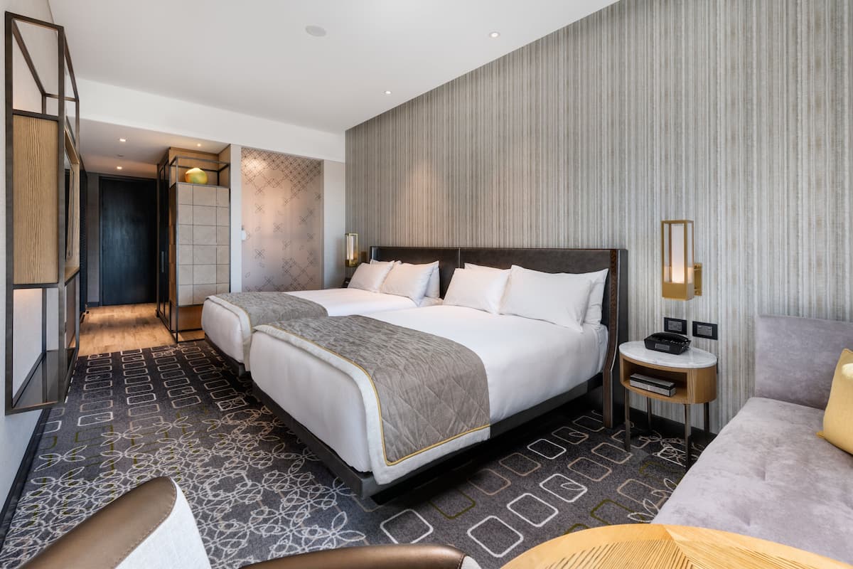 1 slaapkamer, luxe beddengoed, een minibar, een kluis op de kamer