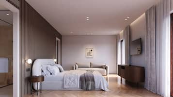 Delfinia Suite | Caja de seguridad en la habitación, escritorio y insonorización