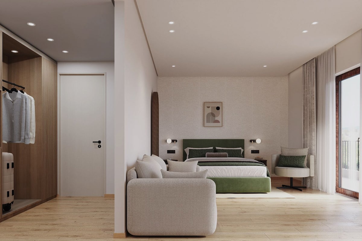 Caja de seguridad en la habitación y escritorio